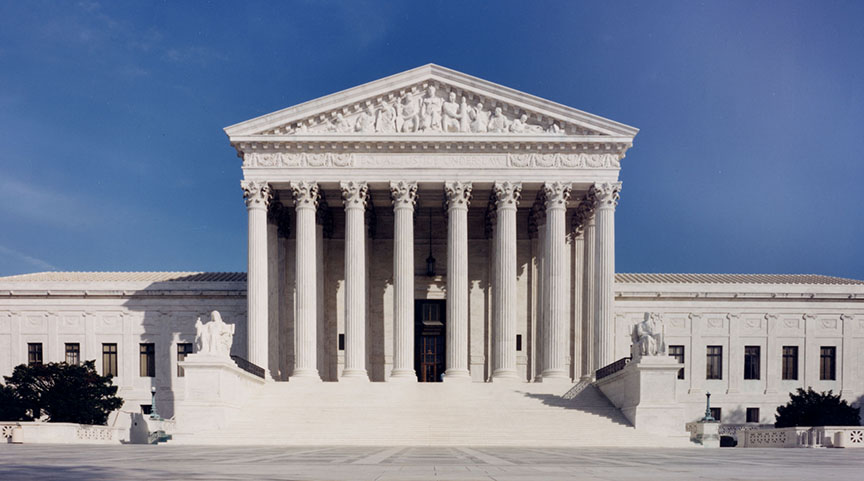 A photo of the Supreme Court of the United States.