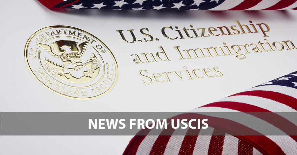 News from USCIS
